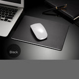 Maxbell Aluminum Alloy Mousepad Office Game Metal Super Smooth Mouse Wrist Pad Black 246x202mm