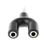 Maxbell 3.5mm Stereo Splitter Audio to Mic Headset Jack Plug Adapter for Smartphone Black