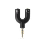 Maxbell 3.5mm Stereo Splitter Audio to Mic Headset Jack Plug Adapter for Smartphone Black