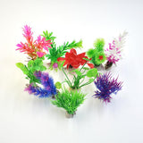 Maxbell 10cm Purple Blue Artificial Plastic Water Plant for Fish Tank Aquarium Decor