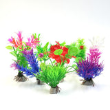 Maxbell 10cm Purple Blue Artificial Plastic Water Plant for Fish Tank Aquarium Decor