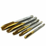 Maxbell M3 M4 M5 M6 M8 Titanium HSS Screw Metric Spiral Fluted Machine Hand Tap Kit