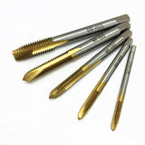 Maxbell M3 M4 M5 M6 M8 Titanium HSS Screw Metric Spiral Fluted Machine Hand Tap Kit
