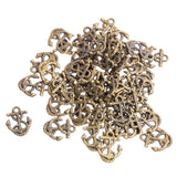 Maxbell 50x Ship Anchor DIY Charms Jewelry Findings Pendant Beads Crafts Bronze