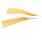 Maxbell 2pcs Gold Tassel Pendants Charms Jewelry Craft Making DIY