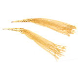 Maxbell 2pcs Gold Tassel Pendants Charms Jewelry Craft Making DIY