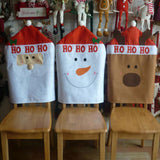 Maxbell Adorable Snowman Christmas Kitchen Dining Table Chair Back Cover 60x50CM