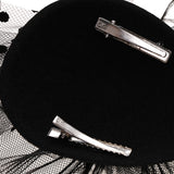 Maxbell Fashion Women Mini Top Hat Feather Fancy Dress Burlesque Halloween Costume Black