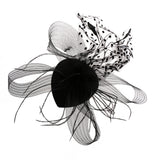 Maxbell Fashion Women Mini Top Hat Feather Fancy Dress Burlesque Halloween Costume Black