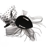 Maxbell Fashion Women Mini Top Hat Feather Fancy Dress Burlesque Halloween Costume Black