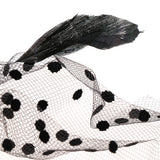Maxbell Fashion Women Mini Top Hat Feather Fancy Dress Burlesque Halloween Costume Black