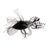 Maxbell Fashion Women Mini Top Hat Feather Fancy Dress Burlesque Halloween Costume Black