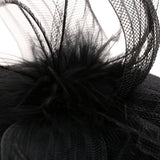 Maxbell Fashion Women Mini Top Hat Feather Fancy Dress Burlesque Halloween Costume Black