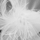 Maxbell Hot Women Mini Top Hat Feather Fancy Dress Burlesque Halloween Costume White