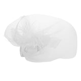 Maxbell Hot Women Mini Top Hat Feather Fancy Dress Burlesque Halloween Costume White
