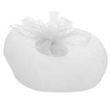 Maxbell Hot Women Mini Top Hat Feather Fancy Dress Burlesque Halloween Costume White