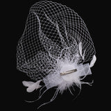 Maxbell Women Mini Top Hat Feather Fancy Dress Burlesque Halloween Party Costume White