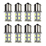 Maxbell Pack of 10 White 1156 BA15S 13-SMD 5050 LED Light Turn Signal Backup Reverse Bulbs