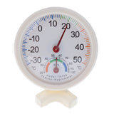 Maxbell Round Mini Indoor Outdoor Wet Hygrometer Humidity Thermometer Temp Temperature Meter White