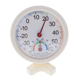 Maxbell Round Mini Indoor Outdoor Wet Hygrometer Humidity Thermometer Temp Temperature Meter White