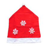 Maxbell Christmas Santa Red Hat Snowflake Decal Chair Cover Dinner Table Decor Gift