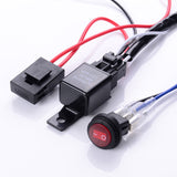 Maxbell Universal 12V 40A Car Fog Light Wiring Harness Kit Loom For LED Work Driving Light Bar With Fuse And Relay Switch