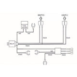 Maxbell Universal 12V 40A Car Fog Light Wiring Harness Kit Loom For LED Work Driving Light Bar With Fuse And Relay Switch