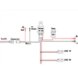 Maxbell Universal 12V 40A Car Fog Light Wiring Harness Kit Loom For LED Work Driving Light Bar With Fuse And Relay Switch