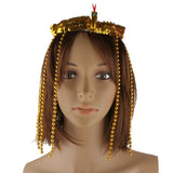 Maxbell Egyptian Cleopatra Beads Headband Women Queen Fancy Dress Snake Jewelry-Gold