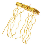 Maxbell Egyptian Cleopatra Beads Headband Women Queen Fancy Dress Snake Jewelry-Gold