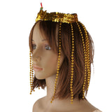 Maxbell Egyptian Cleopatra Beads Headband Women Queen Fancy Dress Snake Jewelry-Gold