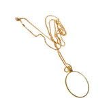 Maxbell Magnifying Glass 6x Magnifier Pendant Loupe w Golden Chain Monocle Necklace Jewelry