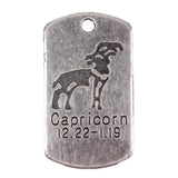 Maxbell 10x Square Capricorn Pendant Horoscope Zodiac Sign Charm Jewelry DIY Making