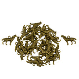 Maxbell Retro Steampunk 3D Howling Wolf Charms Pendants Jewelry DIY Bronze Pack of 30Pcs