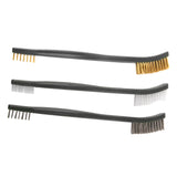 Maxbell 3Pcs Handy Wire Brush Set Brass & Nylon & Stainless Steel Bristle Cleaning Brush Tool