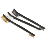 Maxbell 3Pcs Handy Wire Brush Set Brass & Nylon & Stainless Steel Bristle Cleaning Brush Tool