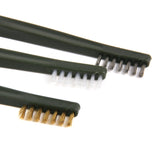 Maxbell 3Pcs Handy Wire Brush Set Brass & Nylon & Stainless Steel Bristle Cleaning Brush Tool