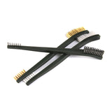 Maxbell 3Pcs Handy Wire Brush Set Brass & Nylon & Stainless Steel Bristle Cleaning Brush Tool