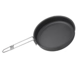 Maxbell 19cm Nonstick Round Griddle Skillet Frying Pan Mobile Cookware BBQ Picnic with Foldable Handle