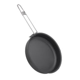 Maxbell 19cm Nonstick Round Griddle Skillet Frying Pan Mobile Cookware BBQ Picnic with Foldable Handle