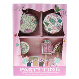 Maxbell 24 sets Christmas Theme Cake Toppers and Cupcake Wrappers Party Favors