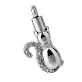 Maxbell 316L Stainless Steel Crystal Rhinestone Cat Cremation Jewelry Keepsake Memorial Ashes Urn Pendant