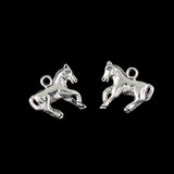 Maxbell Tibetan Silver 3D Horse Charm Bracelet Pendant Necklace Jewelry DIY Making Pack of 30