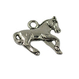 Maxbell Tibetan Silver 3D Horse Charm Bracelet Pendant Necklace Jewelry DIY Making Pack of 30