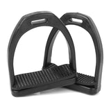 Maxbell 1 Pair Safety Plastic Stirrups Horse Riding Equestrian Black Rubber Treads