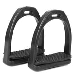 Maxbell 1 Pair Safety Plastic Stirrups Horse Riding Equestrian Black Rubber Treads