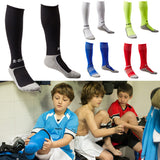 Maxbell 1 Pair Kids Towel Bottom Football Soccer Training Socks Team Socks - White