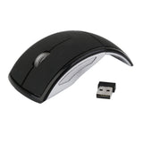 Maxbell Generic Laptop PC 2.4GHz Wireless Foldable Folding Arch Optical Mouse USB Mice Black