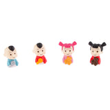 Maxbell Set of 4Pcs Miniature Chinese Doll Resin Micro Landscape Bonsai Dollhouse DIY Craft Decor