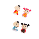 Maxbell Set of 4Pcs Miniature Chinese Doll Resin Micro Landscape Bonsai Dollhouse DIY Craft Decor